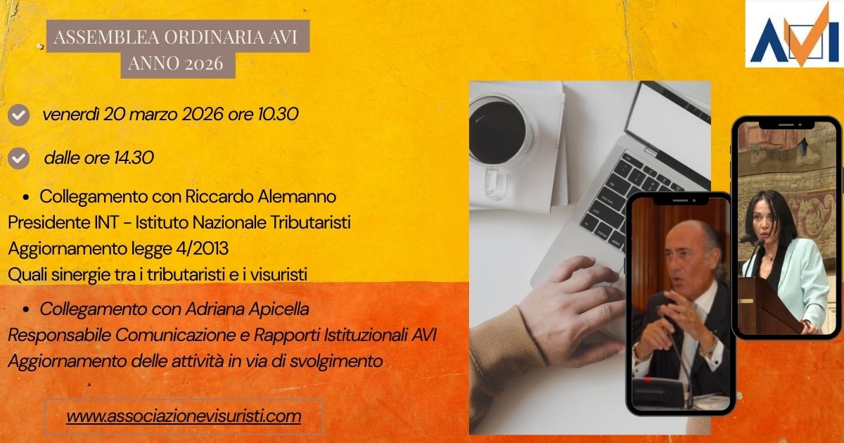 ASSEMBLEA ANNUALE DELL’ASSOCIAZIONE PROFESSIONALE ESPERTI VISURISTI ITALIANI